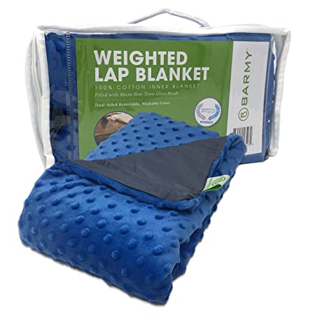 Barmy: 5lbs, Blue, Weighted Lap Blanket for Kids