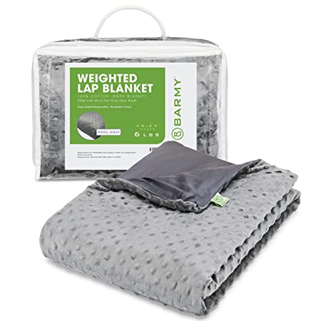 Barmy: 6lbs, Cool Gray, Weighted Lap Blanket