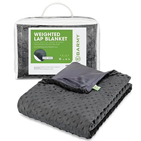 Barmy: 6lbs, Dark Gray, Weighted Lap Blanket