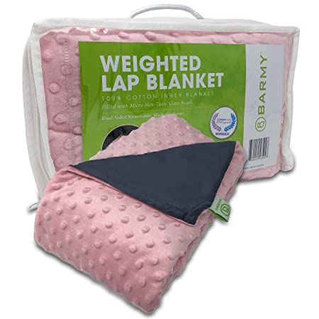 Barmy: 5lbs, Pink, Weighted Lap Blanket for Kids